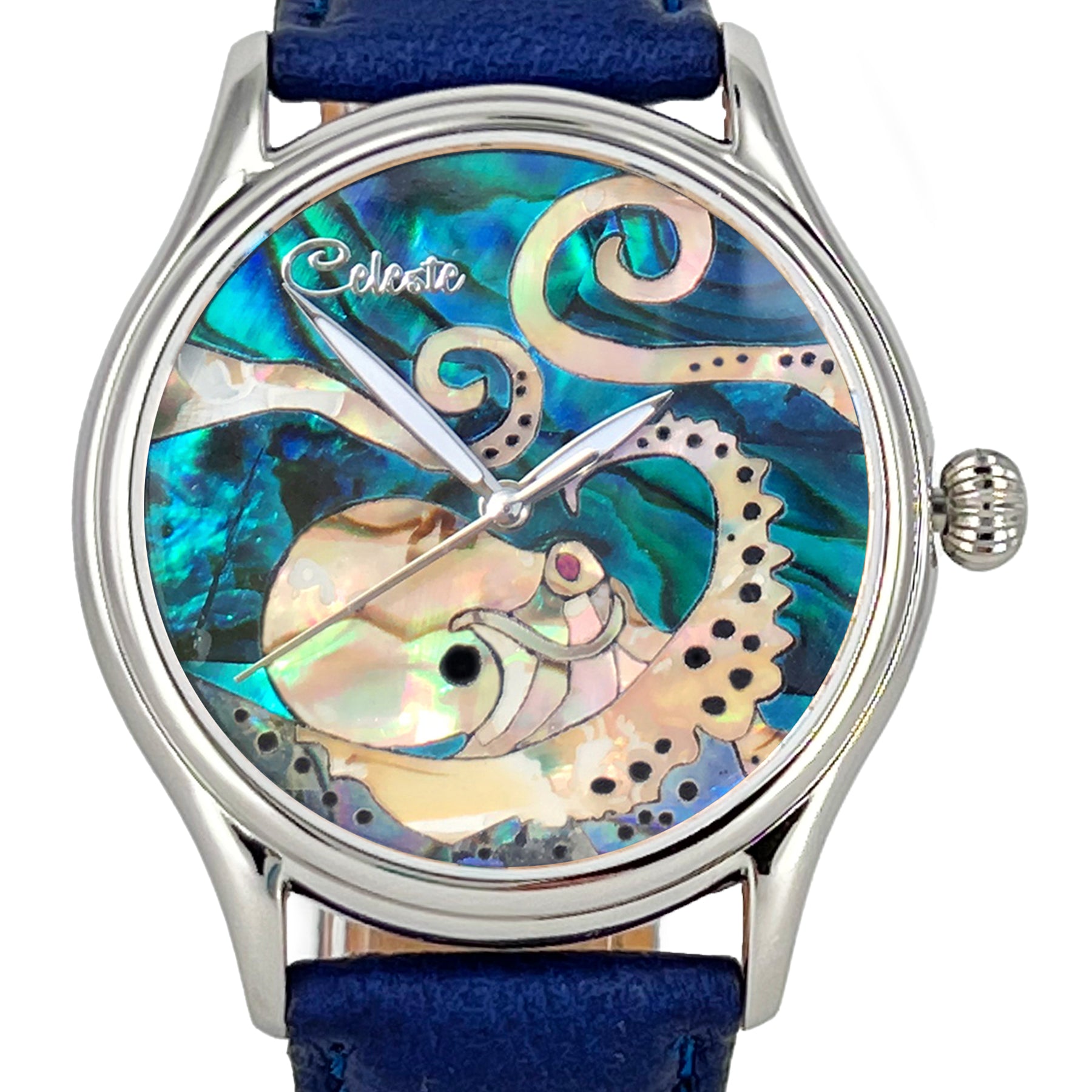 38mm Octopus Watch with Electric Blue Strap