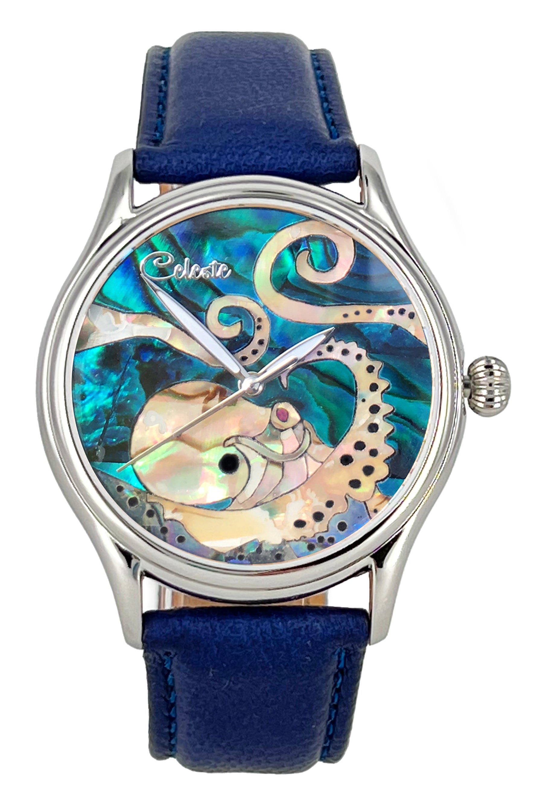 38mm Octopus Watch with Electric Blue Strap
